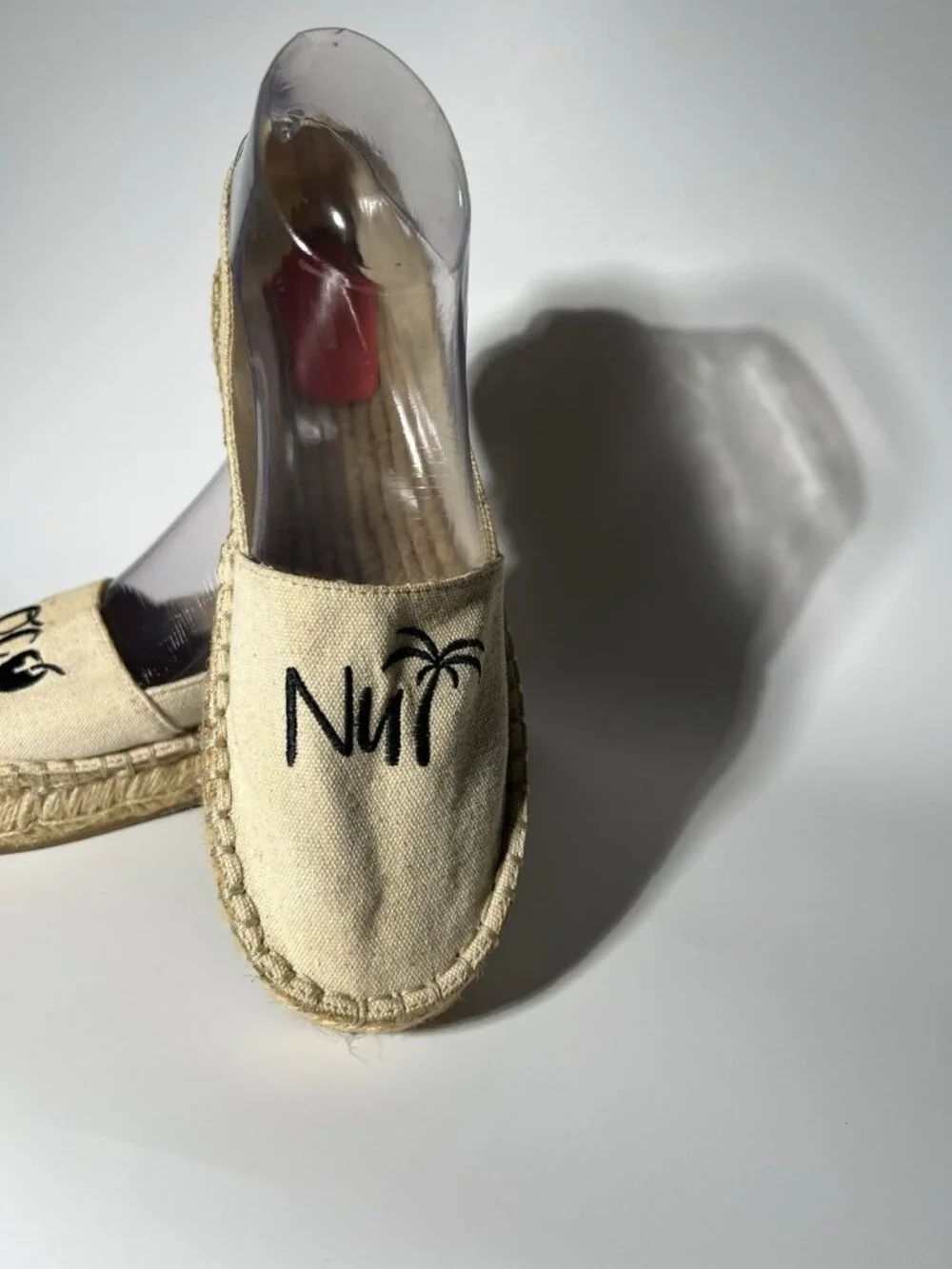 Pull&Bear Coconut Espadrille Flats Canvas Women’s US 8.5 EU 39